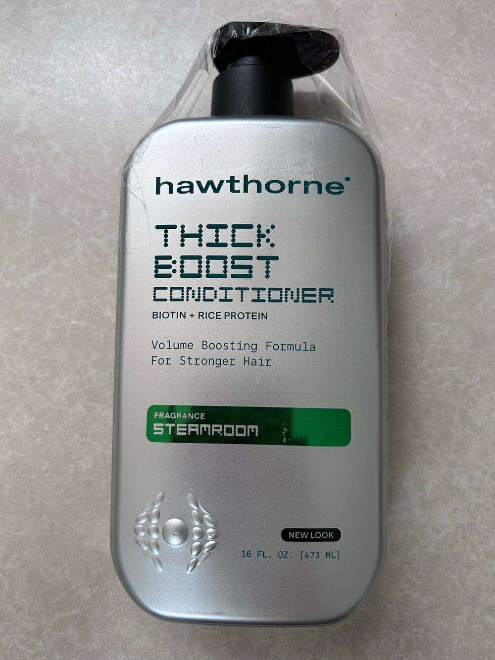 New Hawthorne Thick Boost Hair Conditioner Biotin + Rice Protein Steamroom 16oz